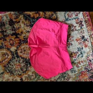 EUC Lululemon highlight pink speed up short 4”